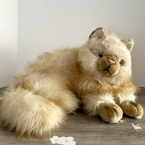 Chosun Large 17” Plush Long Hair Cat Kitten Stuffed Animal Persian Vintage EUC